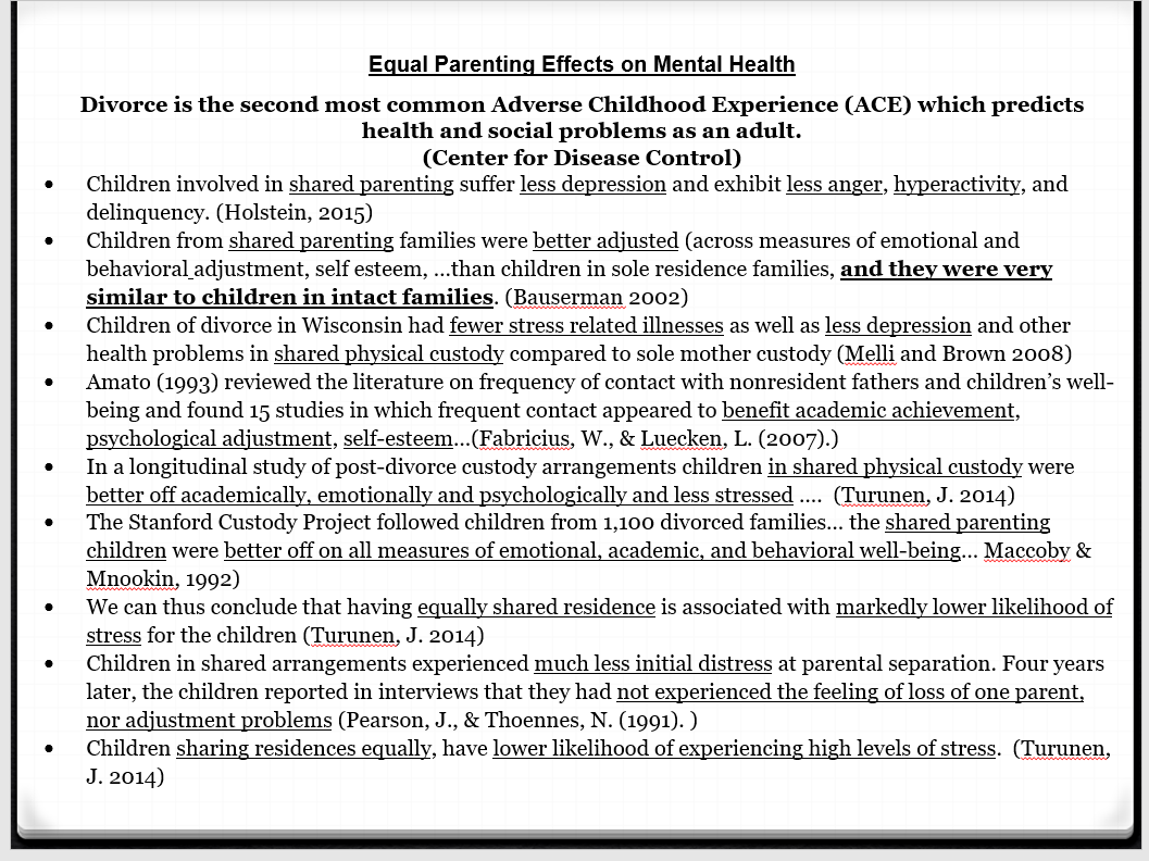 equal parenting effects on mental health