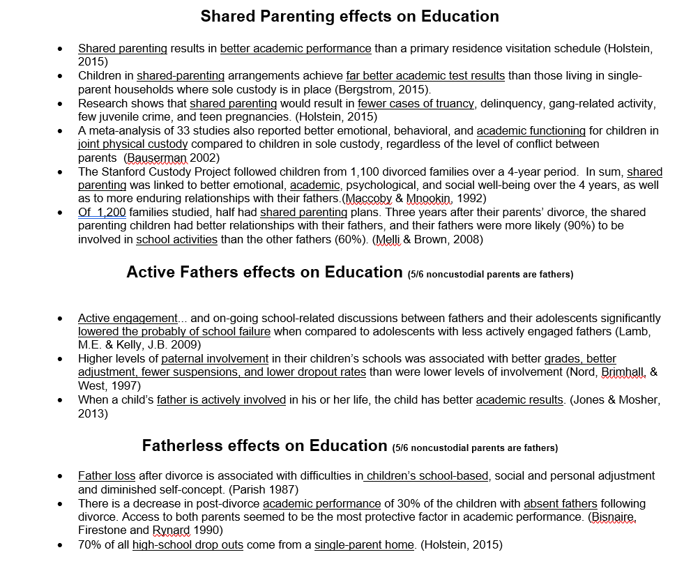 shared parenting effects on education 1 - 1 feb 2017
