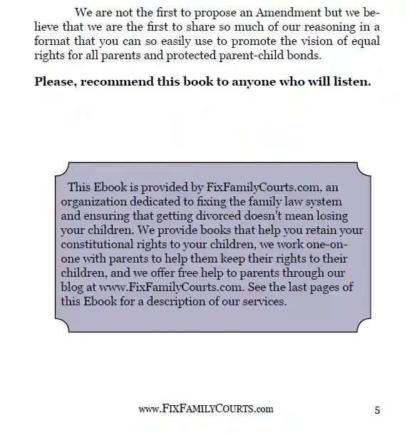 Excerpt from book Protecting Parent Child Bonds chap1 -4