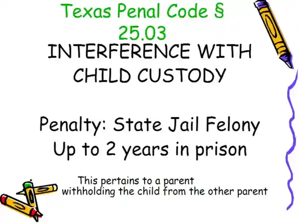 Texas Penal Code 25.03